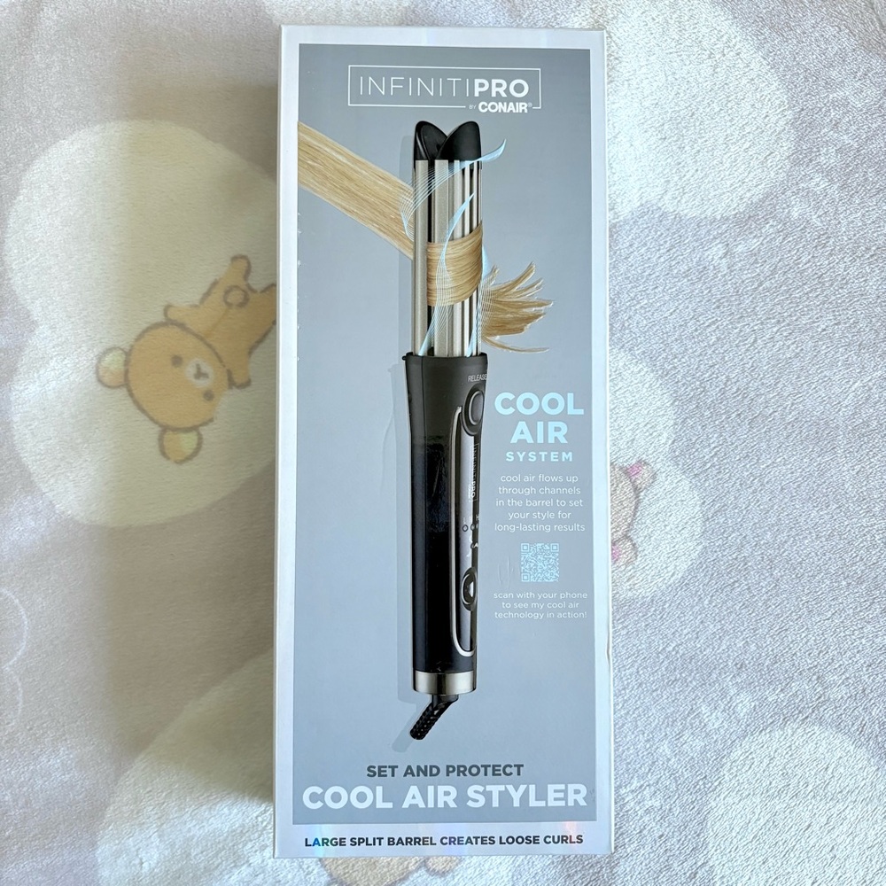 NEW InfinitiPRO Conair Cool Air Styler - Large Split Barrel Creates Loose Curls